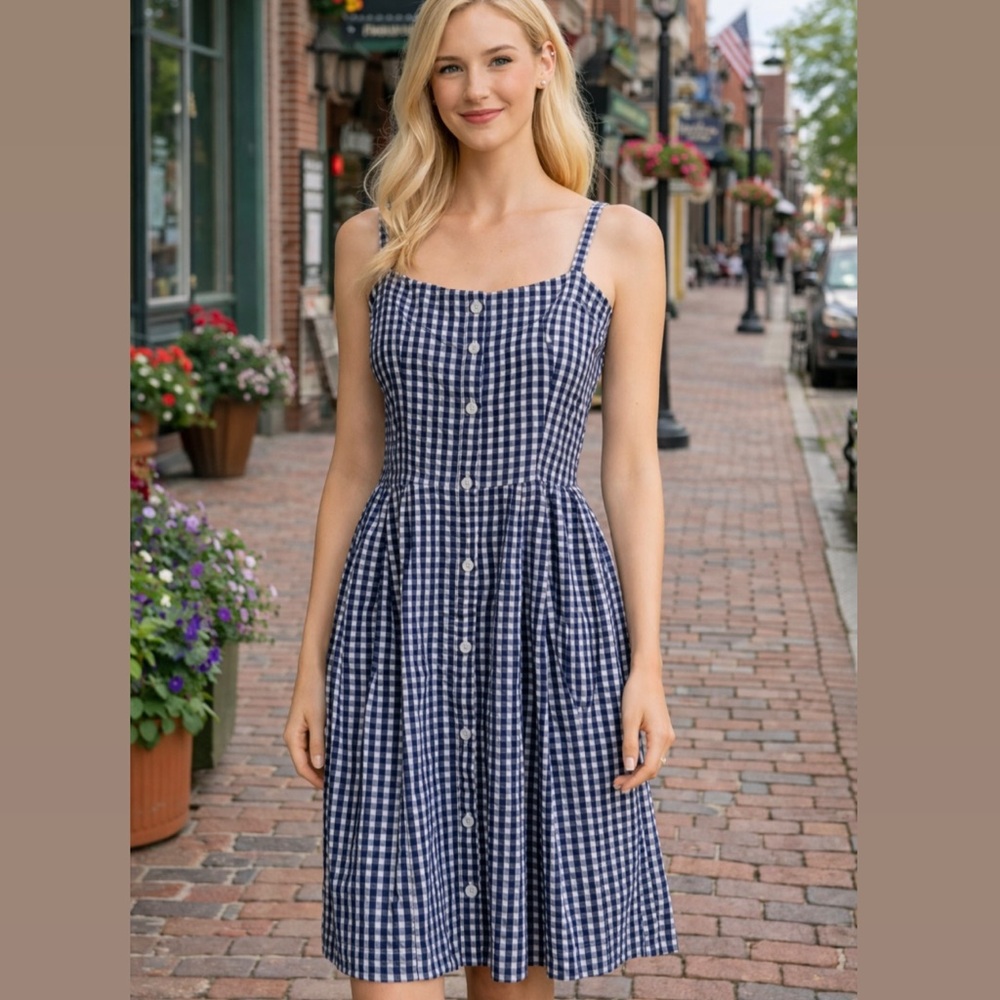 Brooks Brothers Classic Gingham Dress Size 4